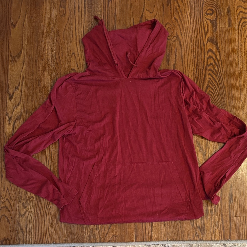 Stylish Maroon Long Sleeve Hoodie for Men